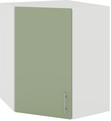 JD Greta 600mm Kitchen Wall Corner Cabinet with Doors – Wall Corner Unit – Sage Green Matt – Modern Storage Cupboard