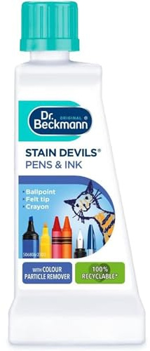 Dr Beckmann Stain Devils Pens & Ink 50ml – Ink & Marker Stain Remover for Clothing, Schoolwear & Office Fabrics – Targeted Formula