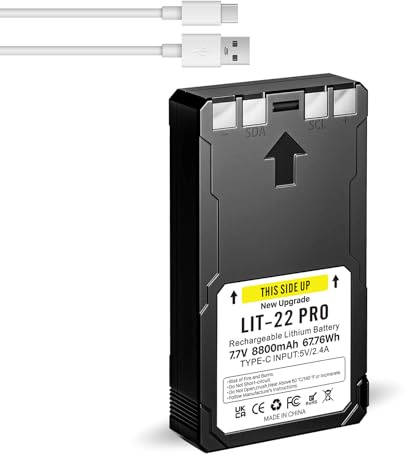 1 batterie rechargeable LIT-22 Pro USB de type C de rechange pour batterie au lithium rechargeable Spypoint LIT-22 Pro, compatible avec caméra de trail FlexM FlexG-36 Flex-Plus Flex-S