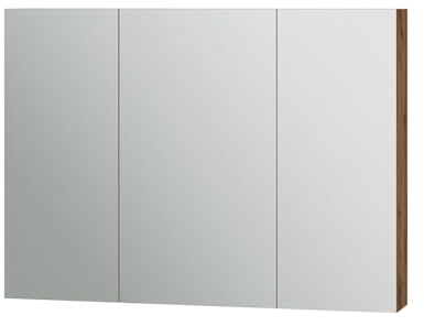 Vicco Badspiegelschrank Lotta, Eiche, 99.7 x 73.2 cm | mit 3 Türen, zur Wandmontage mit integriertem Spiegel und Ablageflächen