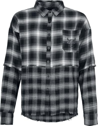 Black Premium by EMP Damen Flanellhemd Pagan Roots schwarz