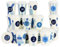 Papierdrachen DIY Adventskalender Kaffee-Becher - zum selber Basteln und Befüllen - mit blauem Washi Tape - 24 Coffee to Go Cups - Design Set 2