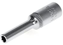 GEDORE red Douille longue, Entraînement 1/4 6,3 mm, 6 pans, Diamètre 4 mm, Outil, R41000409, Acier chromé
