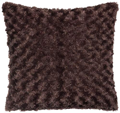 Brandsseller Dekokissen Nerzoptik Kuschelkissen Sofakissen Zierkissen 40 x 40 cm Mit Füllung Braun