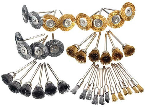 Brosses de Polissage en Laiton en Acier Brosses de Fil Métallique Polissage Nettoyage Kit Outils Rotatifs en Laiton36Pcs Brosse Metalique Perceuse Other Garden Tools Other Garden Tools