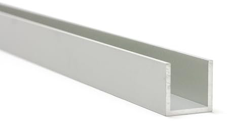 Alu U-Profil ELOXIERT Aluminium Aluprofil U Profil für Spanplatte 20x20x20x2 mm x 1500 mm