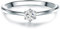 Trilani Damen-Solitärring Sterling Silber Zirkonia weiß im Brillantschliff - Verlobungsring Vorsteckring Trauring Silberring mit Stein