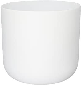 Ivyline Round White Lisbon Planter - Stylish, Waterproof & Durable - Contemporary Premium Glazed Decorative Indoor Ceramic Flower Pot - H26cm x D26cm