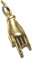 MODA MavillA Silber 925er Geweih Charm 1,5 cm, Gold