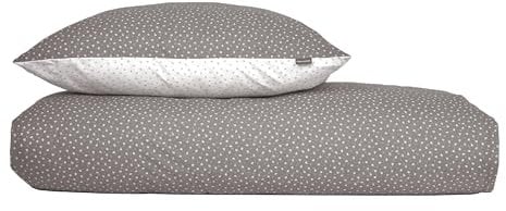 Schiesser Bettwäscheset Millie | Renforcé | 100% Baumwolle aus nachhaltiger Produktion | 135x200cm + 80x80cm | Grau