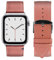 Eternel - Cinturino compatibile con Apple Watch Simple Tour rosa 38/40/41mm adattatori alluminio argento/galassia - Pelle di vacchetta fatta a mano in Francia - Compatibile con tutti gli Apple Watch