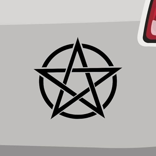 Stickerfreaks Pentagramm Aufkleber - 6 Größen, 21 Farben - Beast Evil Schwarze Magie Hexe Dämon - Made in Germany - ORACAL - UV-beständig, Selbstklebend