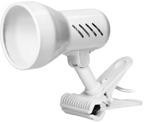 Virone DALLA Klemmlampe 40W E27 Stahl + Kunststoff (Weiß)