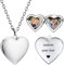 PHOCKSIN Glossy Silver Heart Locket Necklace Custom Photo Locket Necklaces for Women Personalised Lockets Necklace Text&Symbols Engraved Gifts for Mom Daughter