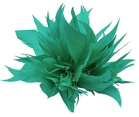 Broche Plume pour Femme,MoreChioce Broche de Mariage de Fleur de Plume de Style Vintage Élégant avec des Plumes pour la Décoration de Fête Broche pour les Femmes Décor Coiffure,Vert