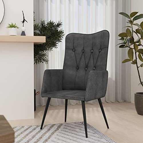 BULANED Ohrensessel, Sessel Wohnzimmer, Lesesessel, Stillsessel, TV Relaxsessel, Schwarz Canvas