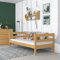N-wood N01 Bett 90x200 cm aus Holz, Bettgestel mit lattenrost, Sofabett, Einzelbett für Kinder, Jugendliche und Erwachsene, sichere abgerundete Kanten, Stabile Massivholzkonstruktion, Naturkiefer