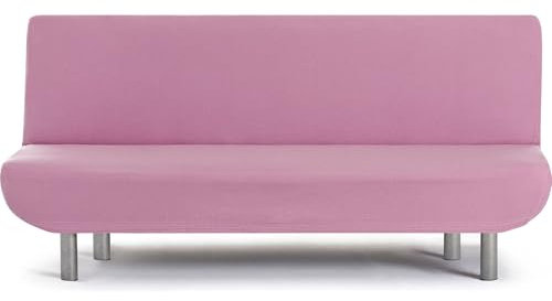 ECOMMERC3 Housse de canapé 3 Places clic-clac bi-élastique Universelle, Couleur Rose, Facile à Installer et à enlever, Protection Anti-Usure