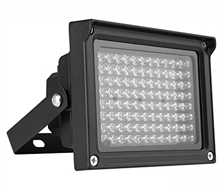 Ailgely 96 LEDS IR-Array, Infrarot-Lampen, Nachtsicht, für den Außenbereich, Wasserdicht, 850 Nm, IP65, für CCTV-Überwachungskamera (Schwarz)