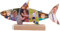 Hai Geschenk personalisiert - Foto Geschenk Holzbild - Hai Geschenke, Angler Geschenk, Hai Geburtstagsgeschenk, Hai Geschenke zum Geburtstag, Angler Geschenk, Haifisch, Fotomosaik