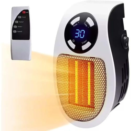 Cyber Heater, TopHeat Portable Heater, Ozzie Heater, Radiateur Soufflant 500W, Mini Chauffage Soufflant, Chauffage Soufflant en céramique, Chauffage réglable avec thermostat et minuterie