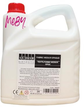 Médium Textile 3L – Transformez vos Peintures Acryliques en Peintures Textiles. Adhérence optimale, Résistance au Lavage. Parfait pour la Personnalisation de Vos Textiles (moyen textile - 2 litres)