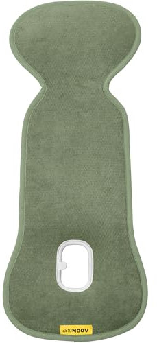 Aeromoov - Baby Sitzauflage Air Layer - Einlage Für Autositz oder Kinderwagen - Gruppe 0 - Antischwitz Sommerbezug - Bio-Baumwolle - Green Moss