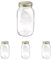 Dots 359920-MQ1 Stagioni Bocal 1 L 50 avec Caps, Verre, Transparent, 1 x 1 x 21 cm (Lot de 4)