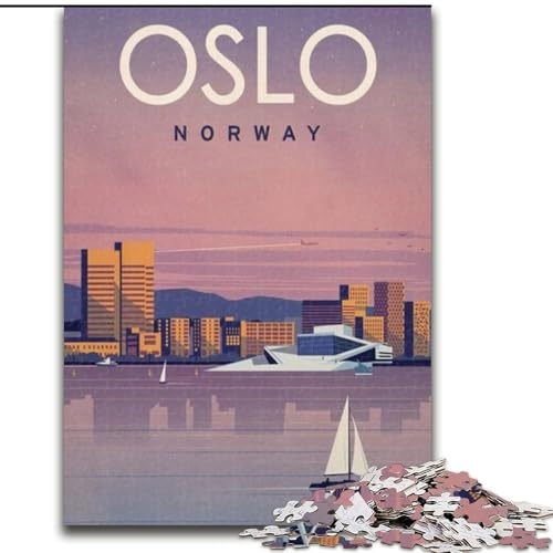 Puzzle für Erwachsene und Jugendliche, Puzzle Oslo, für 14+, anspruchsvolles Spiel und Familienspiel, toll, 50x75cm