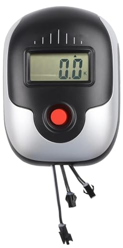 Auratrove Stationary Bike Tachometer mit LED-Anzeige für Zeit, Kalorien & Herzfrequenz, Kompakter Heimtrainer Elektronisches Messgerät für Heim-Fitnessstudio, Schwarz