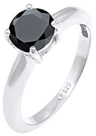 Elli Ring Damen Solitär mit Zirkonia Steinen in 925 Sterling Silber