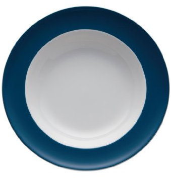 Assiette Creuse Thomas Sunny Day, Assiette à Soupe, Porcelaine, Petrol Blue / Bleu, Compatible Lave-Vaisselle, 23 cm, 10323