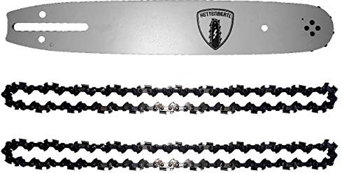 2 x Sägekette + 1x Kettenbertl Führungsschiene für Motorsäge DOLMAR PS32C 35 cm Schwert (Schnittlänge) 3/8 1,1 mm