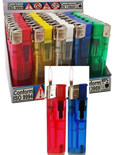 300 x Elektro nachfüllbar Qualitäts- Feuerzeug Elektronik Feuerzeuge Elektronisch Einstellbare Flamme