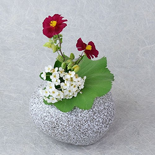 Ikebana-Vase, Ik-ko-01 VaseKleiner Stein aus Japan