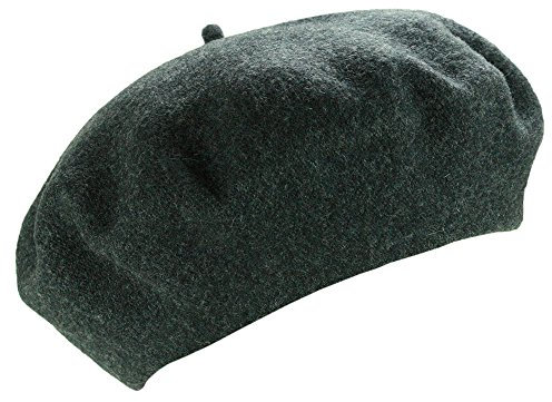 Loevenich BASKE WOOLMARK® anthrazit melange Original Baskenmütze aus 100% Schurwolle One Size