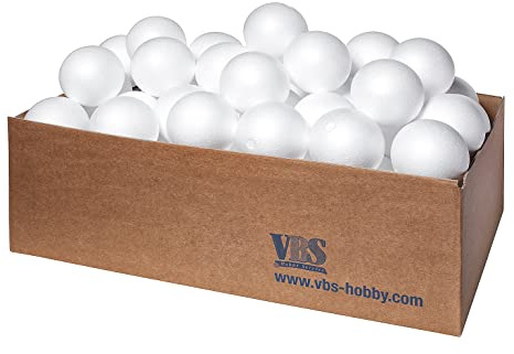 VBS XXL 50er-Pack Styroporkugeln ø 10cm weiß Kugel Basteln