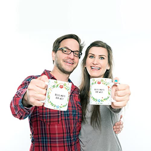 Mr. & Mrs. Panda Tasse Mutti - Geschenk, Beste Mama, Becher, Teebecher, Mami, Supermama, Schöne Teetassen, Keramiktasse, Kaffeetassen, Beste
