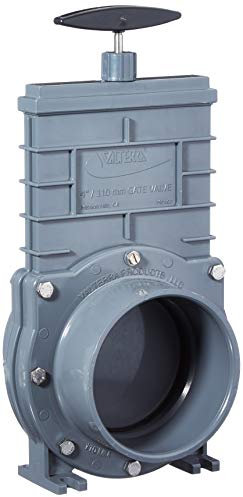 Valterra Zugschieber 110 mm Kunststoffschieber und V4A Spindel, Grau