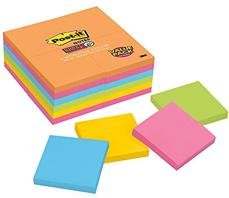 Pads in Rio de Janeiro Farben, 3 X 3, 90/Pad, 24 Pads/Pack