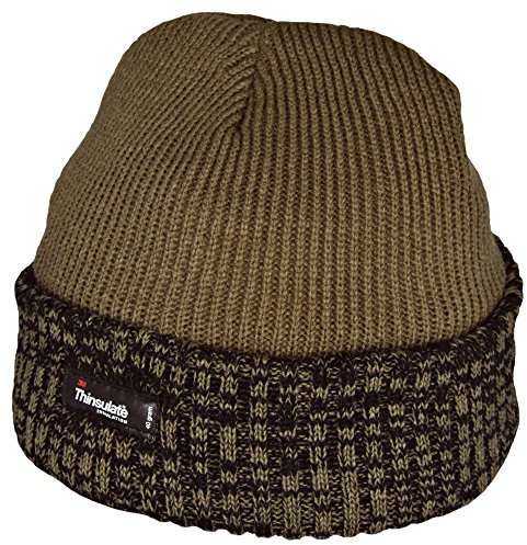 Mytem-Gear Mütze Strickmütze Skimütze gerippt Thinsulate zweifarbig (olive/schwarz)