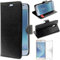 ebestStar - Coque Compatible avec Samsung J3 2017 Galaxy SM-J330F Etui PU Cuir Housse Portefeuille Porte-Cartes Support, Noir +Film Protection Verre Trempé [Appareil: 143.2 x 70.3 x 7.9mm, 5.0'']