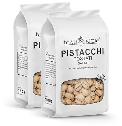 Pistacchi in Guscio Tostati Salati - 1 Kg (2 x 500g) - Italia Spezie