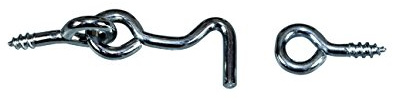 SN-TEC Sturmhaken/Lukenhaken/Überwurf verzinkt mit Öse Länge von 30 bis 500mm zur Auswahl (Mengen- und Längenauswahl möglich) (5, Länge: 30mm)