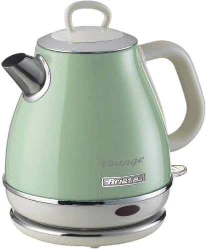 Ariete Vintage 2868/G Retro Style Cordless Jug Kettle, 1 Litre Capacity, 360 ° Rotating Base, Vintage Design, Green