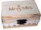 TOPBATHY Rustikale Ringbox aus Holz Vintage Mr Mrs Spitze für Hochzeit, Verlobung, Heiratsantrag (Holzkiste)