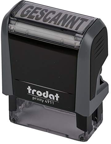 Trodat Printy 4911 grau GESCANNT SCHWARZ