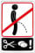 WOGEKA ART Retro Blechschild - WC-Benutzung Stehpinkeln verboten Toilette - witziger Spruch als Geschenk-Idee Geburtstag Weihnachten Dekoration 20x30 cm Vintage-Design Metall 456
