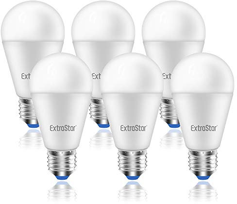 EXTRASTAR E27 LED Lampe, 15W ersetzt 120W, 1350 Lumen, Kaltweiß 6500K, A60 Gluhbirne, Kein Flackern und Nicht Dimmbar, 6 Stück
