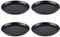 APS Pizzaform rund Ø 32/30,3 x 2,5 cm (4er-Set) - Pizzablech aus Blaublech, nicht beschichtet, lange Lebensdauer, zum professionellen Pizzabacken